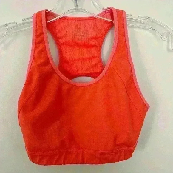 Athleta Triple Dare Racerback Sports Bra Size XS Extra Small Orange - Picture 1 of 4